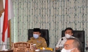 Al Haris saat zoom dengan Kemendagri (foto: Diskominfo Provinsi Jambi)