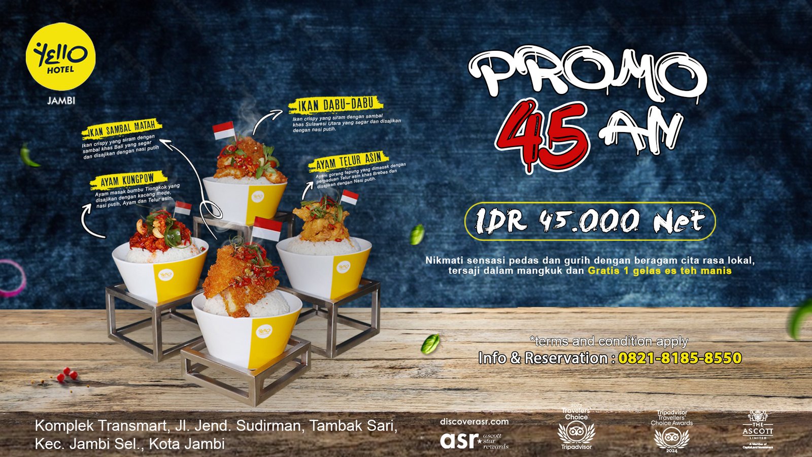 Sambut HUT RI ke-79, Yello Hotel Jambi menghadirkan spesial Promo 45an dan Promo 17an