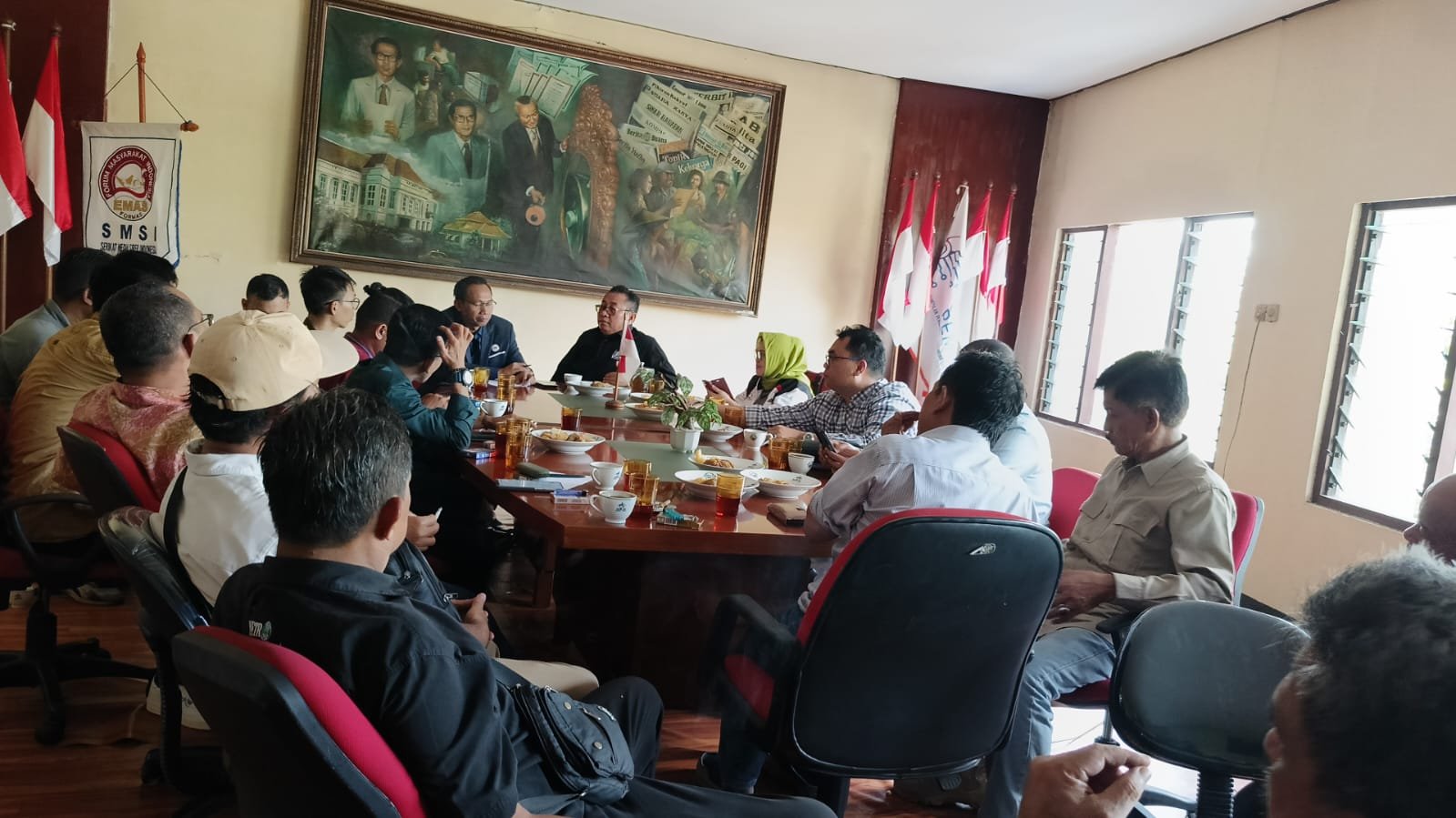 Rapat pleno pengurus SMSI Pusat di Jl Veteran II Jakarta Pusat