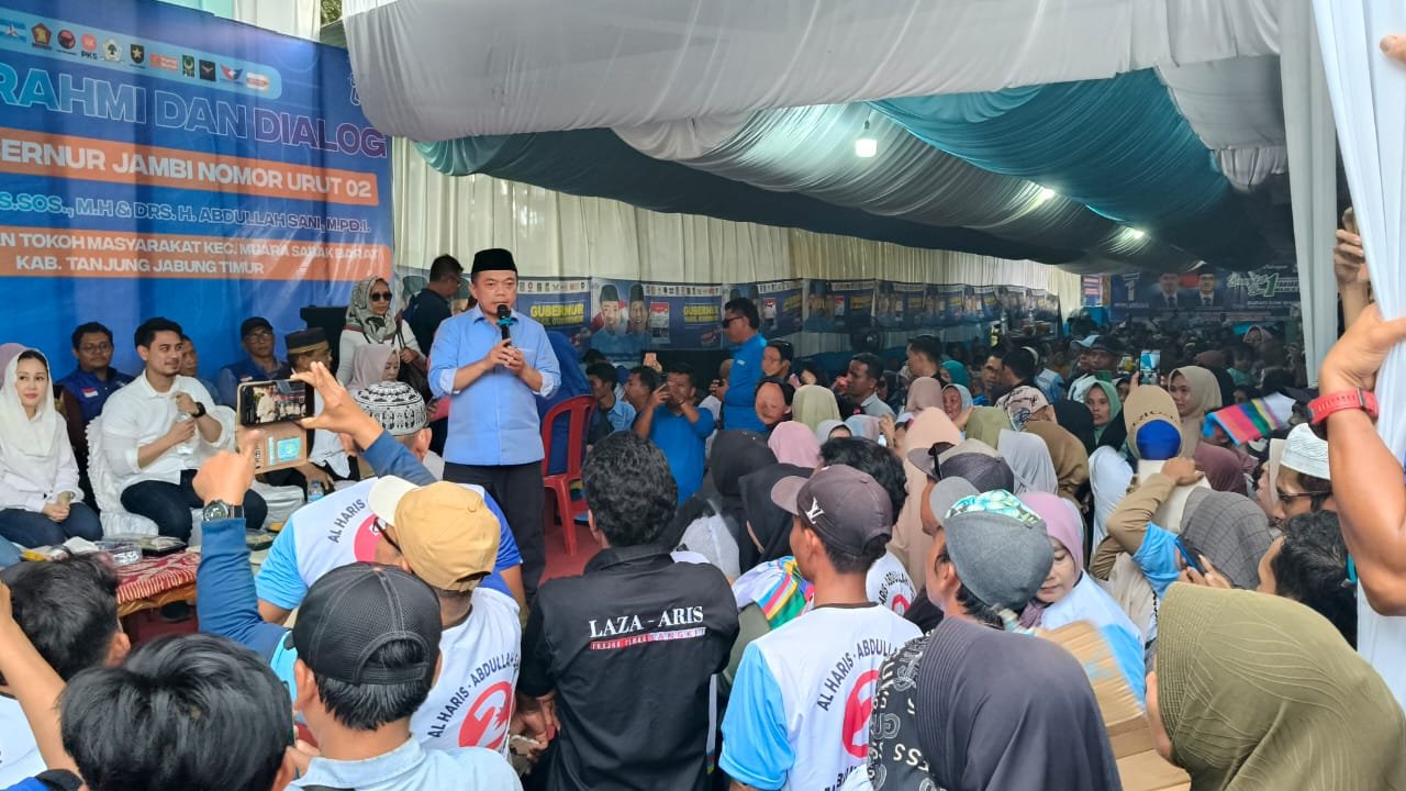 Calon Gubernur Jambi nomor urut 2, Al Haris silaturrahmi bersama ribuan warga di Gor Paduka Berhala Tanjab Timur