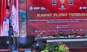 Sambutan Gubernur Jambi terpilih Al Haris dalam rapat pleno KPU