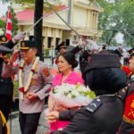 Tradisi kesatuan penyambutan Kapolda Jambi Irjen Pol Krisno H Siregar di Mapolda Jambi
