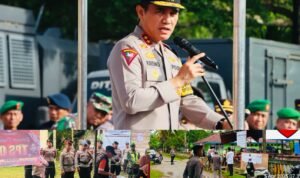 Kapolda Jambi Irjen Pol. Krisno H Siregar memberikan arahan kepada personil pengamanan PSU Pilkada Bungo