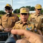 Gubernur Jambi Al Haris usai memimpin apel kedisiplinan ASN dan halal bihalal di lingkup Pemerintah Provinsi Jambi