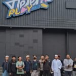 Ormas dan pemuda Seberang Kota Jambi saat menggelar akai di Helen's Play Mart