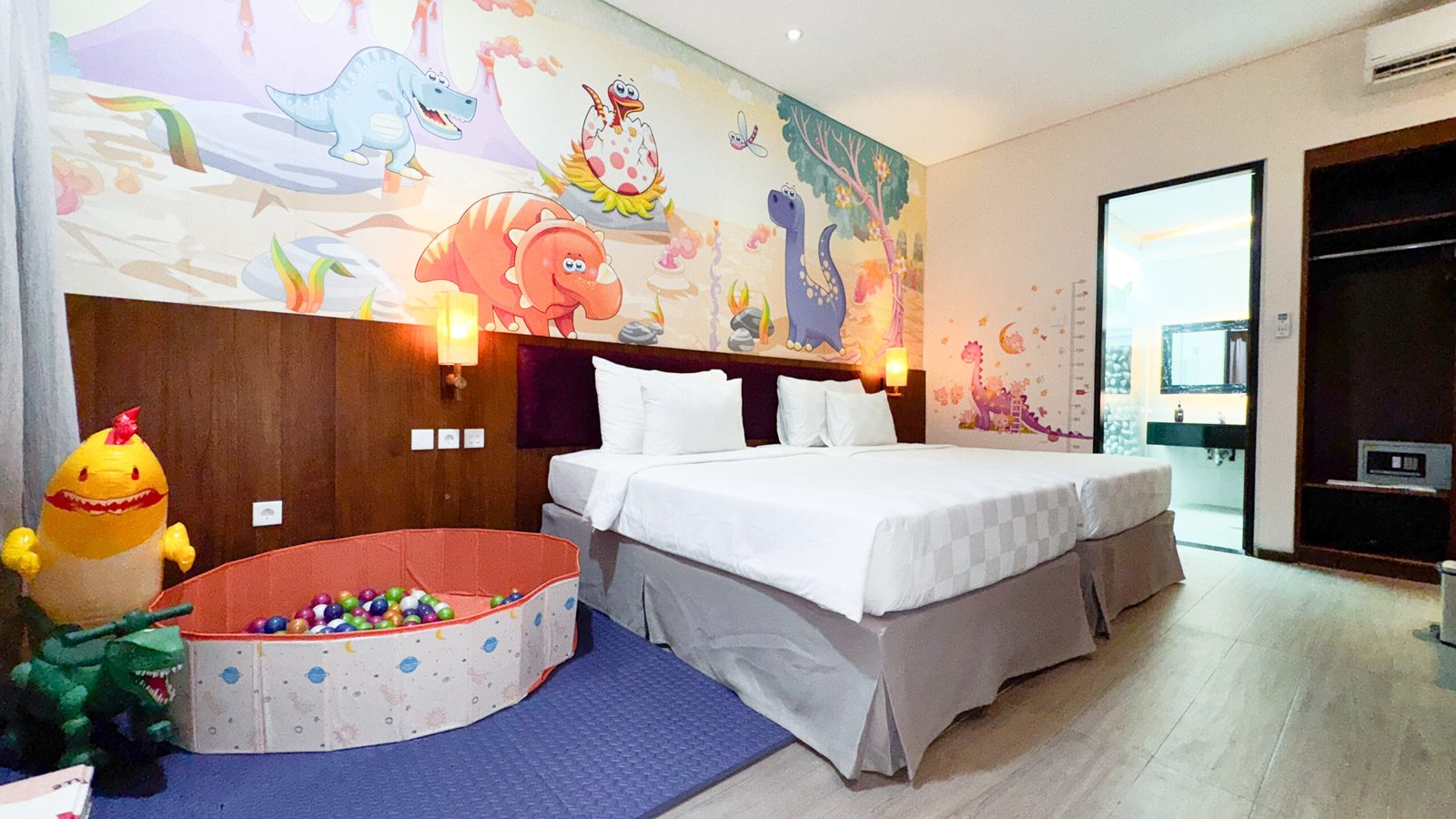 Kamar tematik untuk anak-anak yang ada di Rumah Kito Resort Hotel Jambi