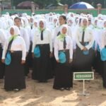 Mahasiswa baru Poltekkes Kemenkes Jambi saat mengikuti kegiatan pengenalan kehidupan kampus