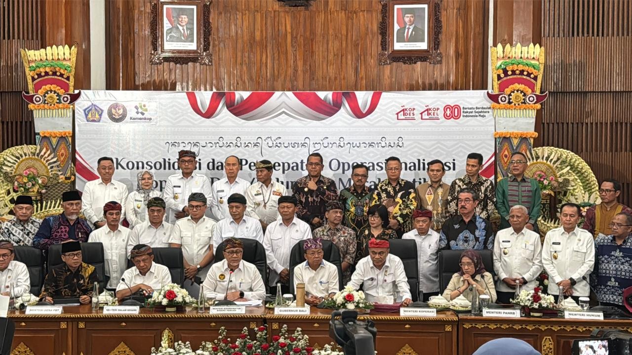 Gubernur Jambi Al Haris saat menghadiri rapat konsolidasi nasional dan percepatan operasionalisasi Koperasi Merah Putih di Bali