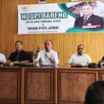Ketua Umum KONI Provinsi Jambi AKBP Mat Sanusi saat silaturrahmi bersama insan pers