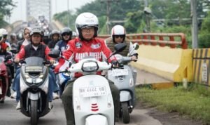 Gubernur Jambi, Al Haris bersama Forkopimda saat mengikuti kegiatan Sunday Morning Ride (Sunmori) Merdeka tahun 2025