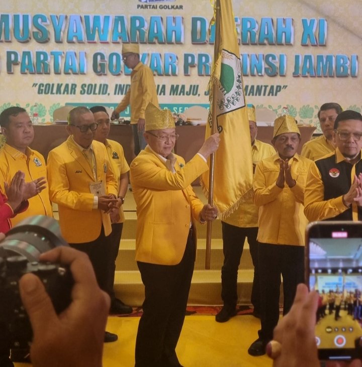 Cek Endra kembali terpilih memimpin Golkar Jambi dalam Musda, Sabtu (06/09/2025)