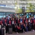Lifter putri Jambi Yuliana Klarisa bersama tim Merah Putih sebelum berangkat mengikuti Kejuaraan Dunia Angkat Besi di Norwegia