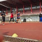 Persiapan alet taekwondo Jambi yang akan berlaga di PON Bela Diri di Kudus, Jawa Tengah, Oktober mendatang