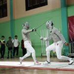 Final salah satu kelas dalam Kejurprov anggar Jambi tahun 2025