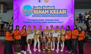 Tim Senam Perwosi Jambi Mantap berhasil meraih juara pertama Lomba Nasional Senam Kreasi Tahun 2025 Tim Senam Perwosi Jambi Mantap berhasil meraih juara pertama Lomba Nasional Senam Kreasi Tahun 2025