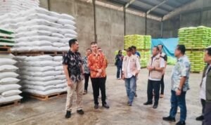 Tim satgas pengendalian harga saat memantau stok dan harga beras di salah satu gudang di Kota Jambi Tim satgas pengendalian harga saat memantau stok dan harga beras di salah satu gudang di Kota Jambi