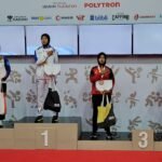 Pesilat Jambi Andhini Ayu Puspita Dewi berhasil menyumbang medali perak kelas D putri PON Bela Diri 2025