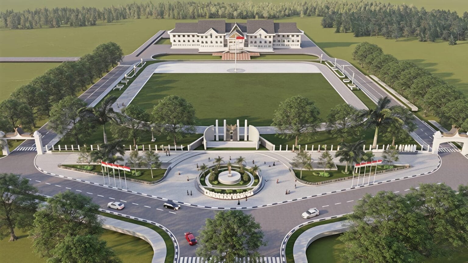 Ilustrasi lapangan Garuda di depan kantor Gubernur Jambi