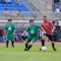 Aksi Gubernur Jambi Al Haris dalam laga Jambi Mantap vs Pers Fc di Stadion Swarnabhumi, Pijon