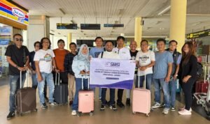 Kontingen SMSI Provinsi Jambi saat bertolak ke Banten untuk mengikuti rangkaian kegiatan HPN 2026