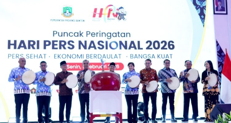 Menteri Koordinator Pemberdayaan Masyarakat Muhaimin Iskandar menghadiri puncak peringatan Hari Pers Nasional (HPN) 2026 di Kota Serang, Provinsi Banten