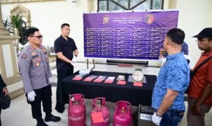 Barang bukti tabung gas yang berhasil diamankan Subdit Indagsi Ditreskrimsus Polda Jambi