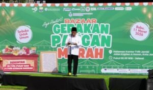 Wakil Gubernur Jambi Abdullah Sani saat membuka Gerakan Pangan Murah (GPM) tahun 2026