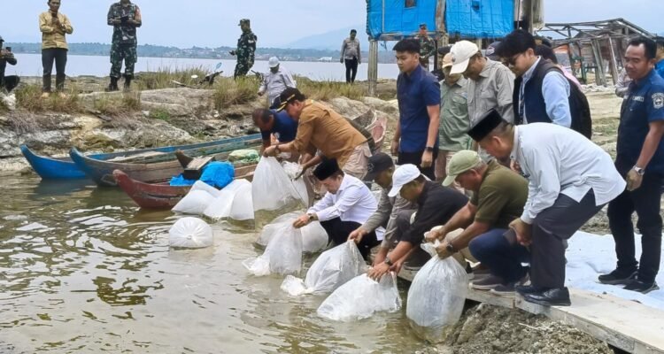 Gubernur Jambi Al Haris menebar puluhan ribu benih ikan di kawasan Danau Kerinci dan Sungai Batang Merao