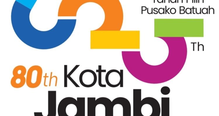 Logo peringatan Hari Jadi ke-625 Tanah Pilih Pusako Batuah serta HUT Pemerintah Kota Jambi ke-80 tahun 2026