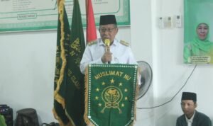 Wakil Gubernur Jambi Abdullah Sani saat menghadiri Halal Bihalal sekaligus Hari Lahir ke-80 Muslimat Nahdlatul Ulama Tahun 2026