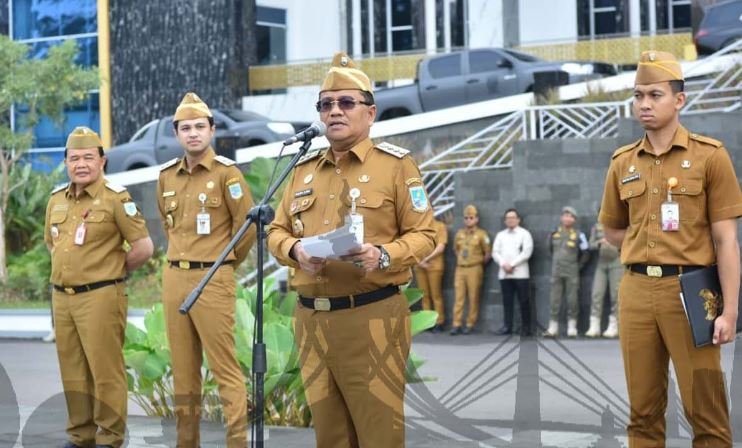 Pimpin Apel Pasca Libur Lebaran