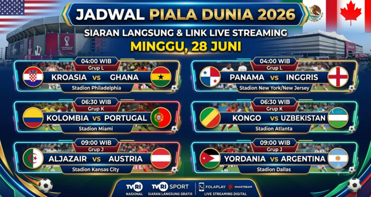 jadwal piala dunia 28 juni 2026