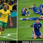selebrasi pemain timnas afrika selatan setelah cetak sejarah lolos babak 32 besar piala dunia 2026 hari ini